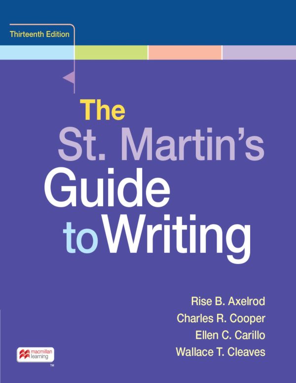 The St. Martin's Guide to Writing 13th Edition